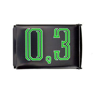 Black military belt buckle for 1.25″ webbing – printed – logo 0,3 green
